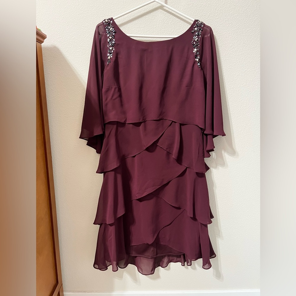 SLNY Maxi Layered Dress